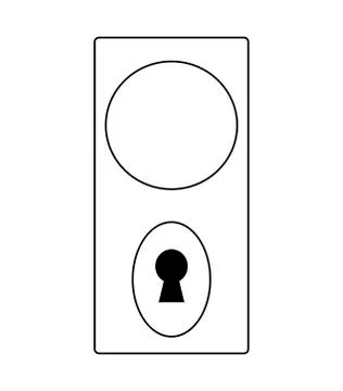 Dooe knob, handle silhouette vector symbol icon design. Stock Illustration