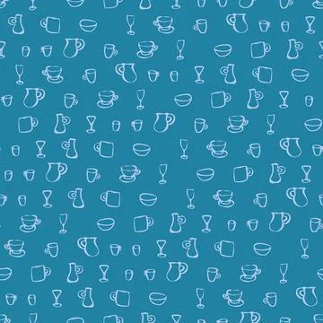 A doole drink containers seamless vector pattern Stock-Illustration