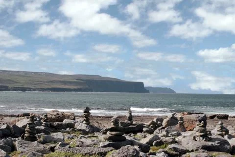 Doolin beach with rock stacks Stock Photos