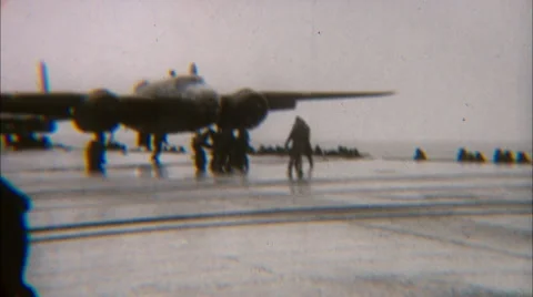 Doolittle Raid B-25 Hornet Take Off Stock Footage 45869877