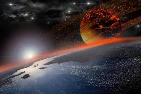Doom morning Earth! Stock Illustration