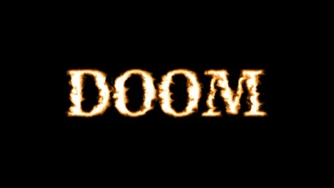 Doom Text Effect Stock Footage 336838791
