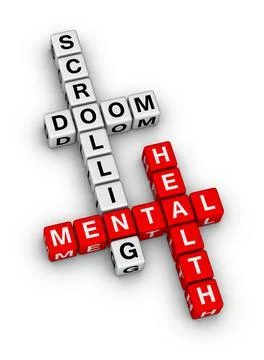 Doomscrolling Mental Health Stock Illustration
