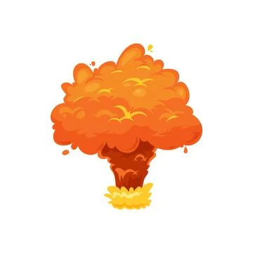 Doomsday apocalypse bomb explosion isolated icon Stock Illustration