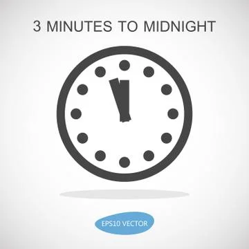Doomsday Clock Icon - Isolated Vector Illustration Stock Illustration