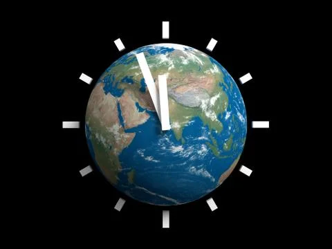 Doomsday - The rest of the world time / 3D Render Stock Illustration