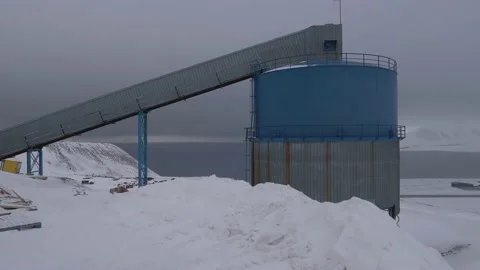 Doomsday scenario global data archive, Svalbard, pan Stock Footage 156872460