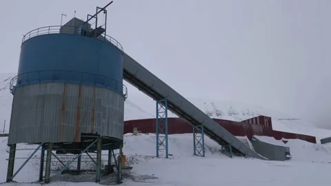 Doomsday vault, data backup archive in abandoned mine, Svalbard, exterior Stock Footage 156871823