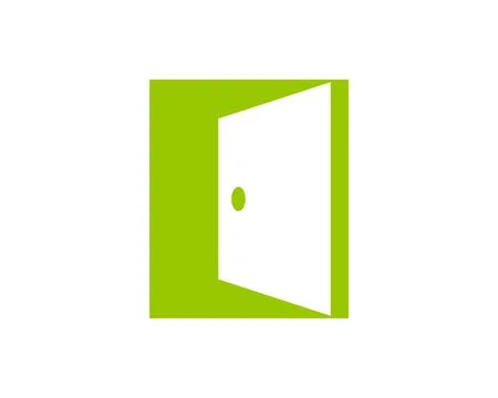 Door 2 logo icon template Stock Illustration