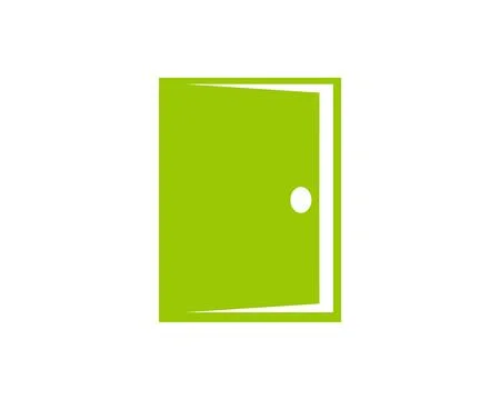 Door 5 logo icon template Stock Illustration