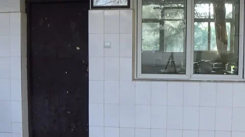 Door and window of a classroom building in a school Stock Footage 45165938