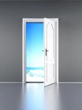 Door to the beach Ilustración de archivo