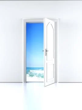 Door to the Beach Ilustración de archivo