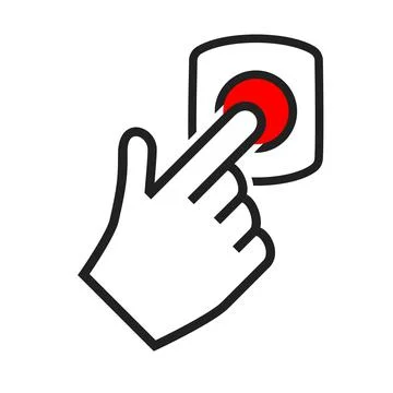 Door bell icon flat style design outline sign vector illustration isolated on Illustrazione stock