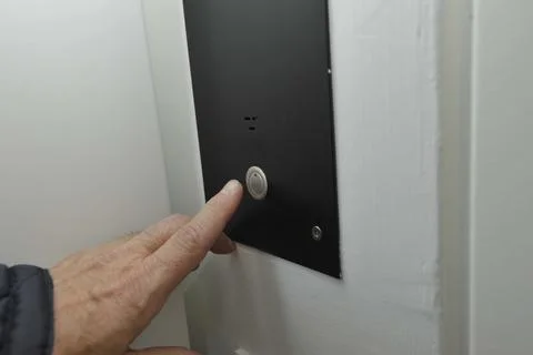 A door bell for ringing Stock Photos