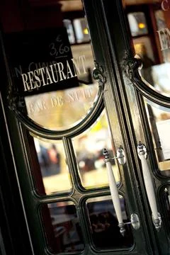 Door of a bistro Stock Photos
