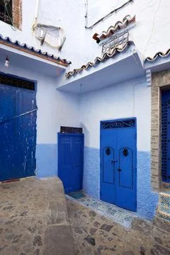 Door in Blue Stock Photos