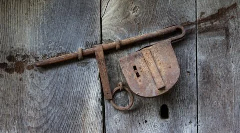 Door with bolt Stock Photos