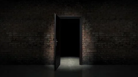 Door with brick wall Stock Illustration