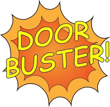 Door Buster Stock Illustration
