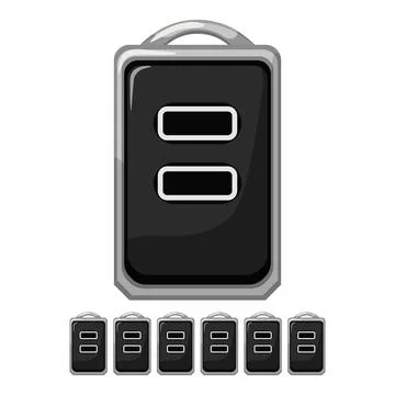 Door car key cartoon vector graphic Stock Illustration