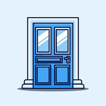 Door. cartoon vector illustration. Stock Illustration