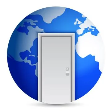 Door to the center of the world Stock Illustration