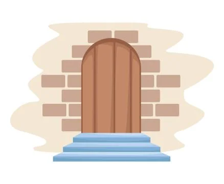 Door of a chapel 스톡 일러스트