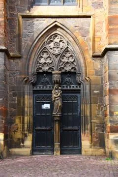 Door of chapel Stock Photos