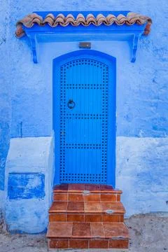 Door chefchaouen Stock Photos