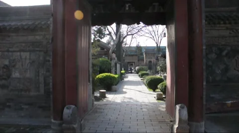 Door of  chinese building Stock Footage 906087