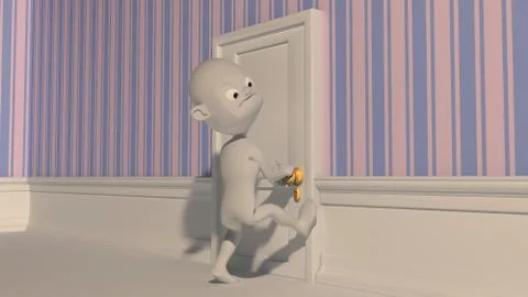 Door close white Illustrazione stock