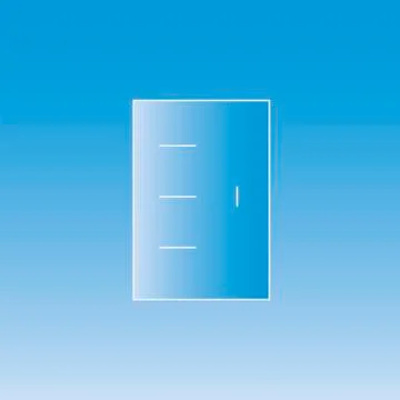 Door closed thin black icon Stock Illustration