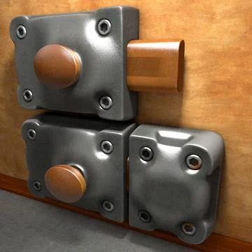 Door Closer Latch Lock 3D Model
