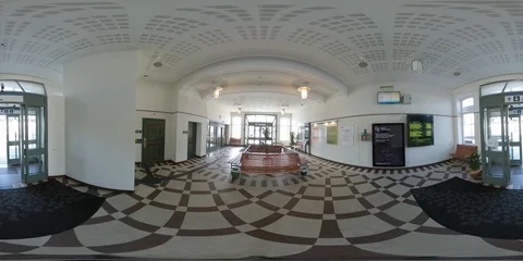 Door Closing Empy Train Station - 360 VR Stock Footage 92684090