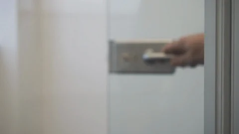 Door Closing Stock Footage 128811755