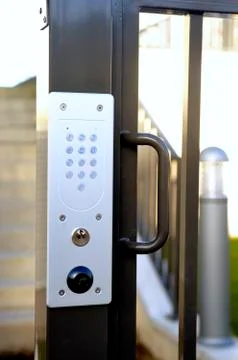 Door code of entry of building Stock Photos