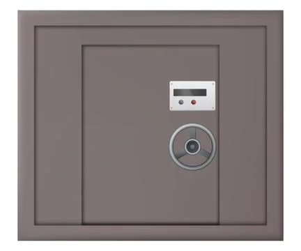 The door with the code Illustrazione stock