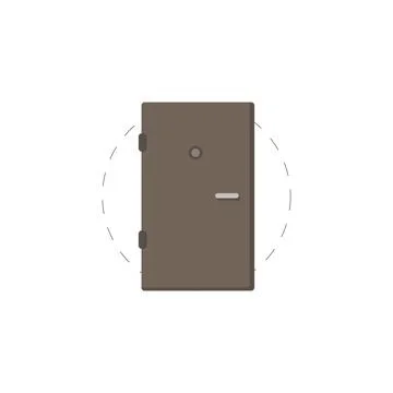 Door colorful vector flat icon Illustrazione stock