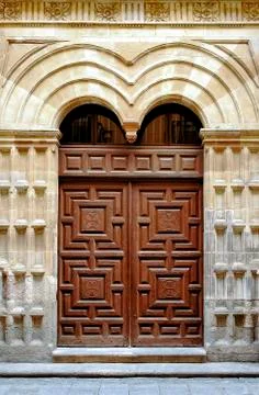 Door of convent Stock Photos