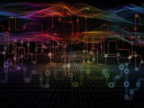 Door to Data Flow イラスト素材