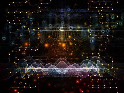 Door to Data Flow 스톡 일러스트