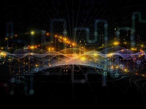 Door to Data Flow 스톡 일러스트