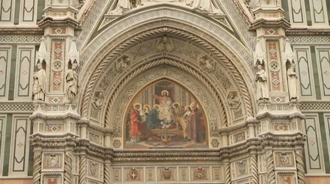 Door of duomo in florence Stock Footage 7741035