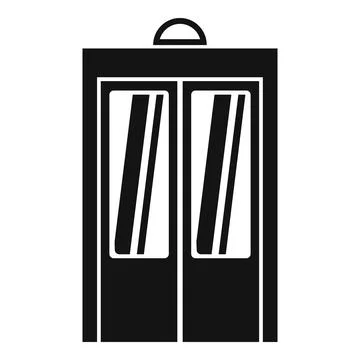 Door elevator icon, simple style Stock Illustration