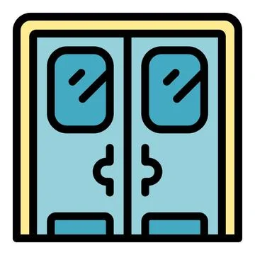 Door enter icon vector flat Ilustración de archivo