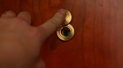 Door eye 01 Stock Footage 21436833