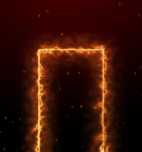 The door of fire lines effect green screen background Video stock 293139853
