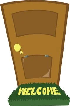 Door flap Illustrazione stock