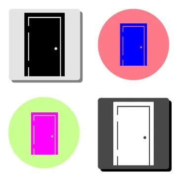 Door. flat vector icon Illustrazione stock